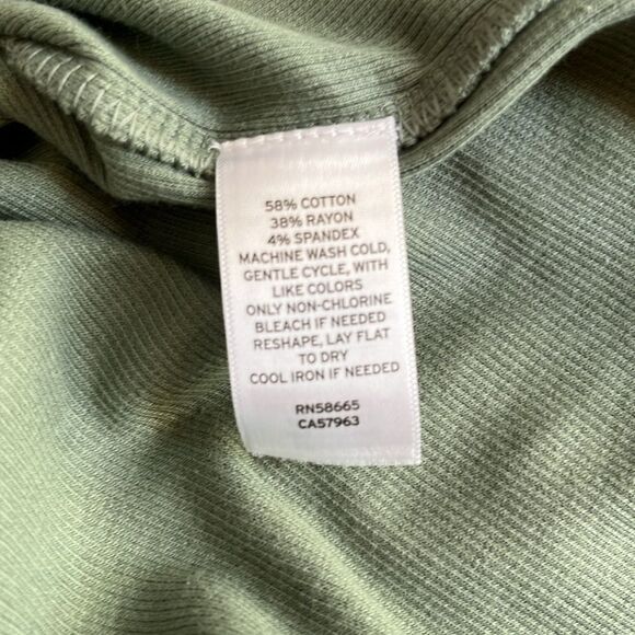 OPEN EDIT WOMENS DRESS SIZE XXS BODYCON LIGHT RIBBED GREEN‎ NEW SHORT SLEEVE NWT - Picture 8 of 8